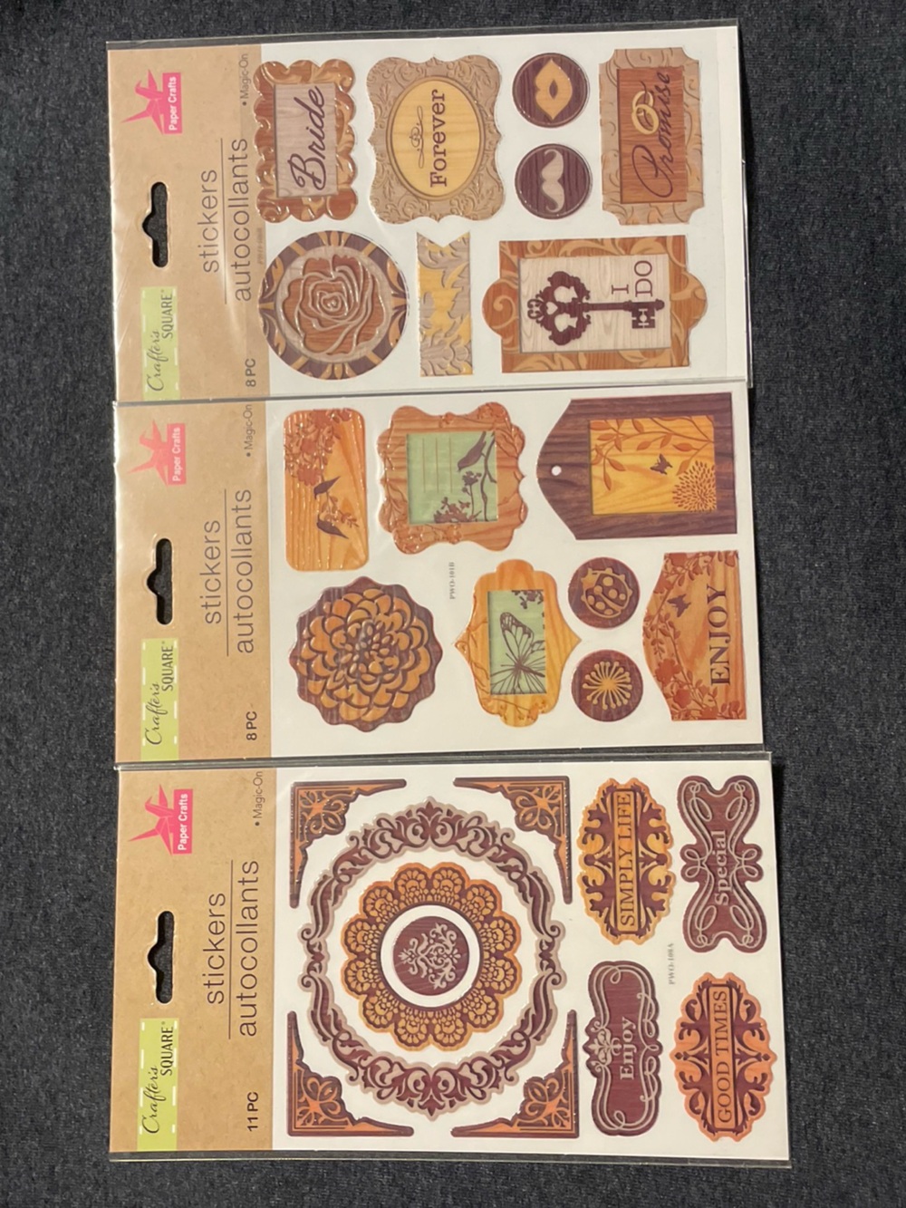 Crafter's Square Bride Good Times Enjoy Life Scrapbook Magic On Sticker Lot